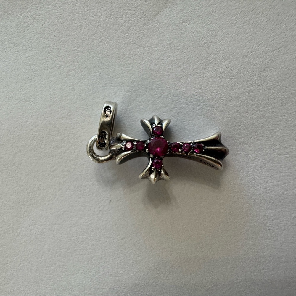 Chrome Hearts silver 925 baby fat sapphire pendant.